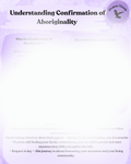 Understanding Confirmation of Aboriginality